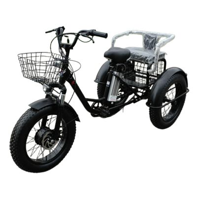 20 inch Electric Trike 350W 48V Cargo/passenger/Utilities E-Trike for Heavy Duty E-Tricycle with rear seat